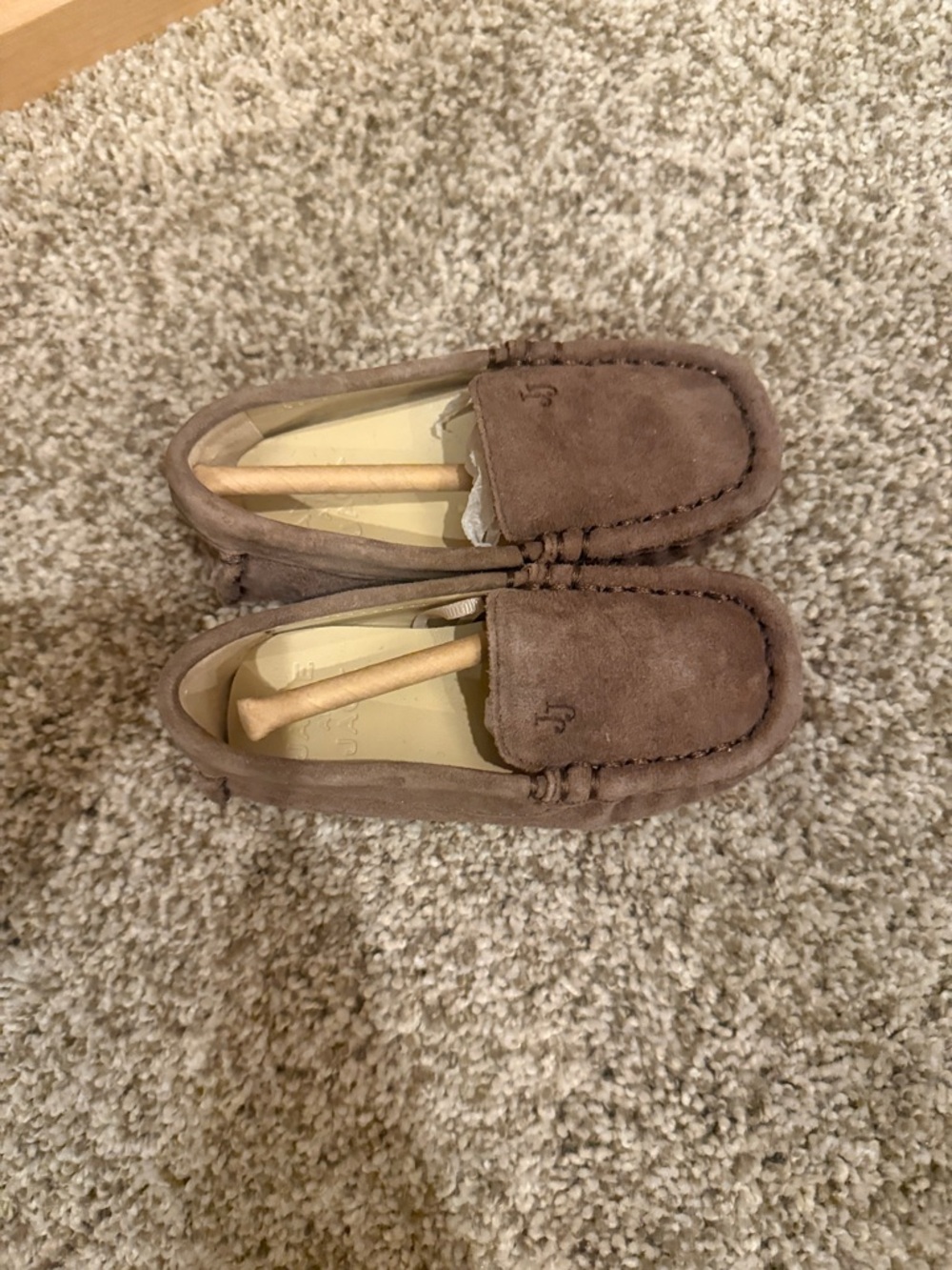 Janie and Jack Brown Suede Driving Moccasins